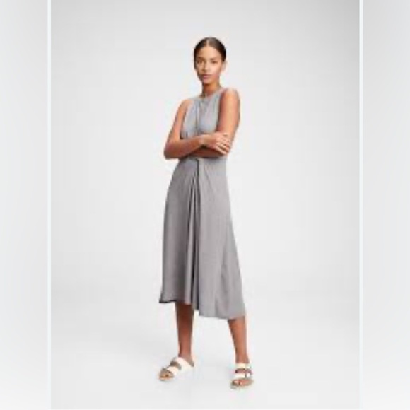 🌹GAP KNOT-TWIST SLEEVELESS MIDI DRESS - Picture 1 of 10